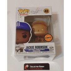 Limited Chase Funko Pop! Sports Legends 42 Jackie Robinson FIELDING Dodgers Gold Pop FU59418